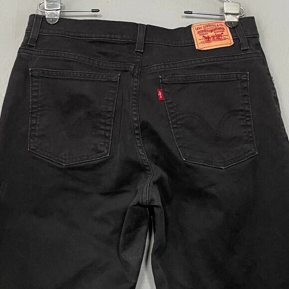 Levis 550 Womens Size 16 M Relaxed Boot Cut Dark Black Denim Jeans Classic - Picture 4 of 12